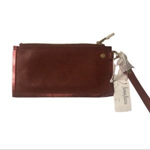 Neiman Marcus Red Leather Wristlet BRAND NEW